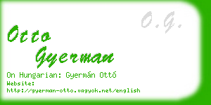 otto gyerman business card