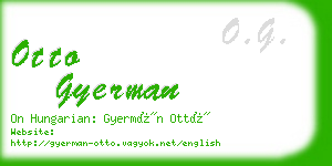 otto gyerman business card